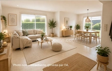Maison contemporaine, plage à pied. 