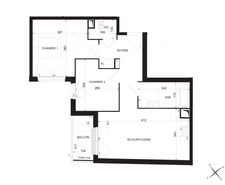 Appartement à vendre 3 pièces avec balcon et parking MOUSSY LE VIEUX (77)