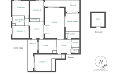 🏡 À vendre – Spacieux T6 familial 125,5 m² avec vue dégagée et balcons – ÉCULLY