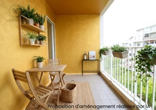 ENSEMBLE d'un Appartement 3 pièces lumineux Lyon 8 – 62 m², 2 loggias, ET garage double INCLUS
