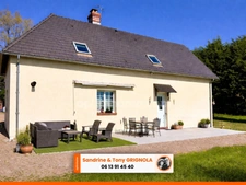 Maison à vendre - Grand séjour - 3 chambres - Garage – Terrasse avec vue dégagée - VALORBIQUET (14290)