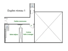 Appartement Duplex rénové- avec jardin et place de parking - Saint-Martin-de-la-Lieue (14100)