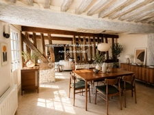 Maison normande de caractère de 121 m² avec 4 chambres, vie de plain-pied, Le Mesnil-Guillaume (14100), à moins de 10 minutes de Lisieux.