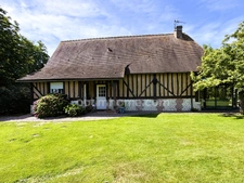 Maison normande de caractère de 162m² avec dépendances, 6 pièces, 3 chambres, plan d'eau et parc paysager - CERNAY (14290)