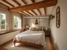 Maison normande de caractère de 121 m² avec 4 chambres, vie de plain-pied, Le Mesnil-Guillaume (14100), à moins de 10 minutes de Lisieux.