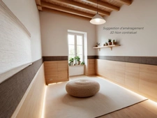 CHARMANTE MAISON DE VILLAGE AVEC GARAGE – ENVIRONNEMENT PAISIBLE – SAINT-PIERRE-EN-AUGE (14170)