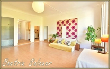 Digne-les-Bains, dans un quartier central, bel appartement traversant, 3 pièces de 84m2 très lumineux, avec balcon et grande cave.