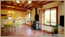 Belle maison de 100 m² partiellement à rénover. 4 pièces, véranda, garage, 2 celliers, atelier et abri voiture sur 6300 m² de terrain.