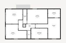 Maison contemporaine 5 chambres 133 m2 hab sur 1200 m2 de terrain