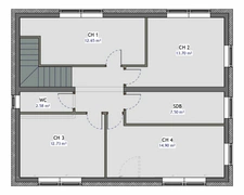 Maison spacieuse de plus de 135 m² – 4 chambres – terrasse 60 m² – garage 110 m² – terrain 1 294 m² à Grindorff-Bizing