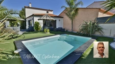 Villa 4 pièces à CERET (66) avec 3 chambres, 1 garage, un terrain arboré et une piscine.