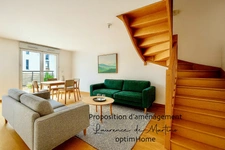 Duplex 3 pièces au 2ème et 3ème étage avec balcon, loggia, proche RER A Nanterre-Ville.