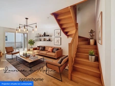 Duplex 3 pièces au 2ᵉ et 3ᵉ étage avec balcon, loggia et parking, proche RER A Nanterre-Ville.