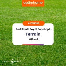 Terrain à vendre de 679,00 m² - Quartier calme - PORT SAINTE FOY ET PONCHAPT (33)