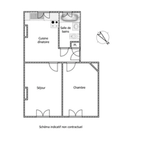 Rue Daguerre : appartement 2 pièces au calme en dernier étage