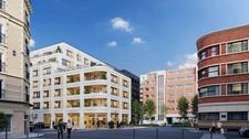 appartement T4 neuf à vendre PARIS 18e, surface habitable 87.40 m2 + loggia 7.80 m2