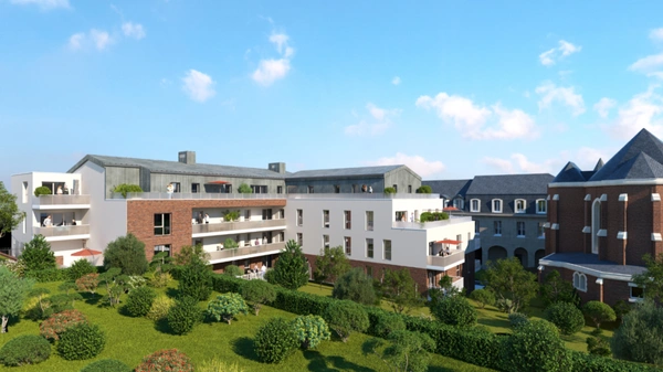 appartement neuf T3 à vendre ROUEN rive droite, surface 79.05 m2 + balcon 13.10 m2.