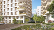 appartement T2 neuf à vendre COURBEVOIE (92), surface hab.46.65 m2 +