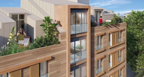 appartement T3 duplex neuf à vendre PARIS 20e, d'une surface hab 71.75 m2 + terrasses 13.71 m2