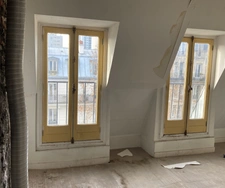 appartement T2 avec travaux à vendre PARIS 19e, surface habitable 38 m2 + balcon 1,8 m2 + 2 caves.
