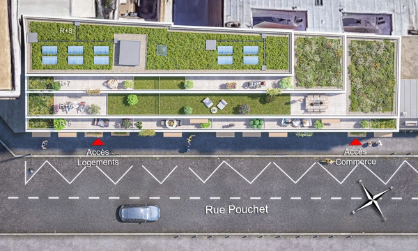 Studio neuf à vendre PARIS 17, surface habitable 37.70 m2