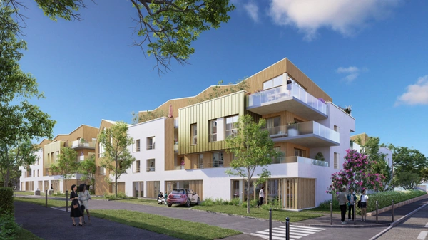 Appartement neuf T2 à vendre BOIS GUILLAUME (76) surface 49.17 m2 + terrasse/jardin 31.00 m2 + park s-sol