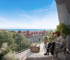 appartement neuf type T2 à vendre CRIEL SUR MER (76) surface habitable 48.01 m2 + balcon 5.17 m2 + park s-sol