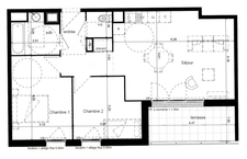 appartement T3 neuf à vendre SOTTEVILLE LES ROUEN (76), surface hab 63.19 m2 + terrasse 8.14 m2 + park