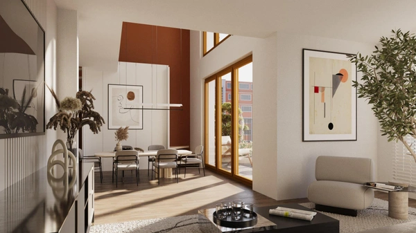 appartement T4 neuf à vendre PARIS 18e, surface habitable 87.40 m2 + loggia 7.80 m2