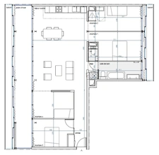 appartement T5 neuf à vendre PARIS 14e, surface hab. 102.60 m2 + balcons + jardin d'hiver 23.30 m2.