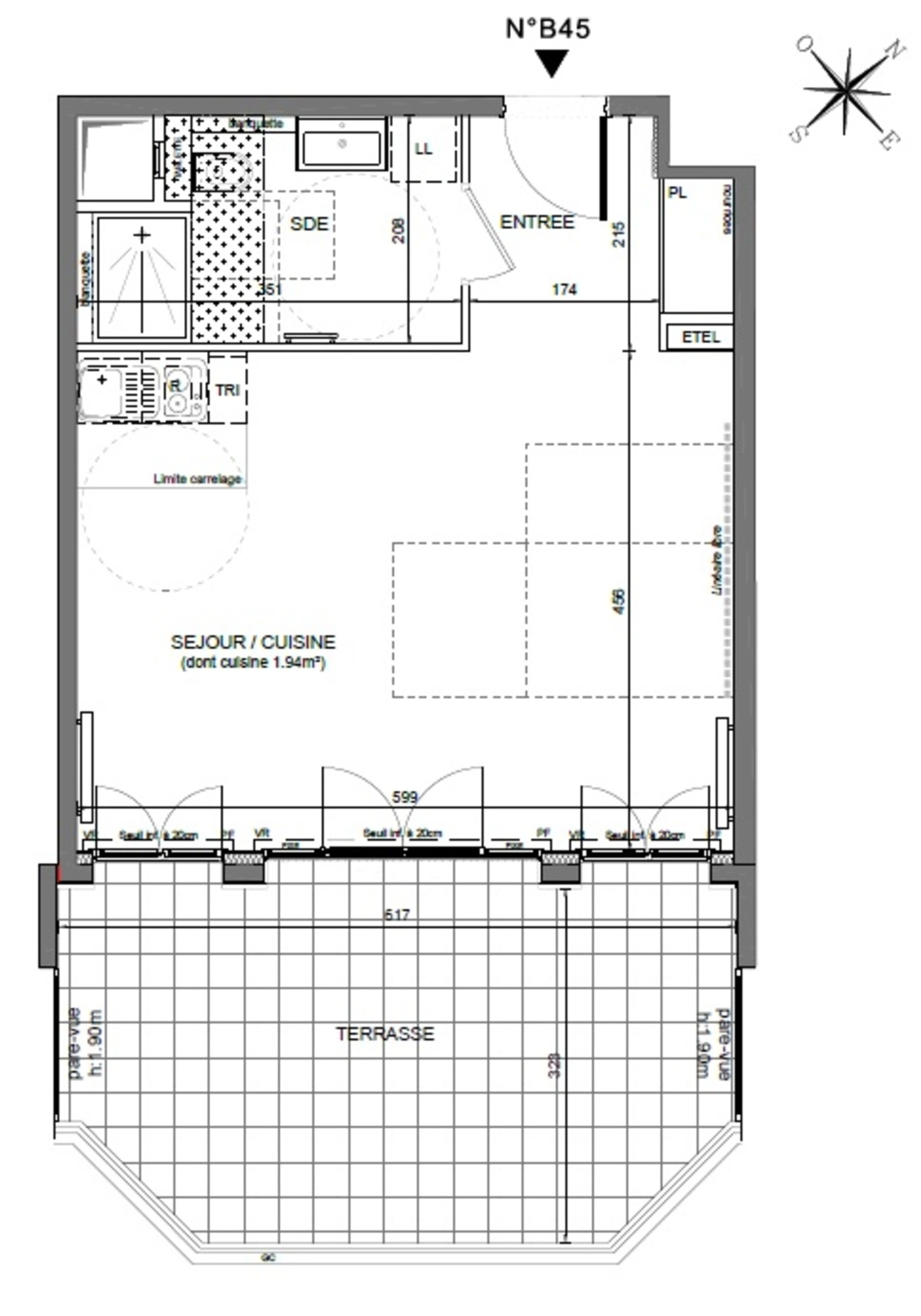 Appartement a vendre puteaux - 1 pièce(s) - 38 m2 - Surfyn