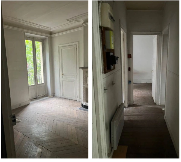 appartement T2 à rénover, à vendre PARIS 19e, surface habitable 51.80 m2 + cave