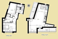 appartement T3 duplex neuf à vendre PARIS 20e, d'une surface hab 71.75 m2 + terrasses 13.71 m2