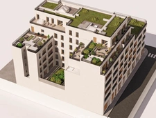 appartement T4 neuf à vendre PARIS 18e, surface habitable 87.40 m2 + loggia 7.80 m2