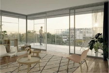 appartement T3 neuf à vendre PARIS 14e, surface hab. 75.90 m2 + jardin d'hiver 11.60 m2 + balcon 14.10 m2.