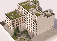 appartement T4 neuf à vendre PARIS 18e, surface habitable 87.40 m2 + loggia 7.80 m2
