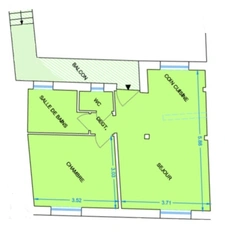 appartement T2 à vendre rénovation clefs en main ROUEN rive droite, surface habitable 37 m2 + balcon + cave.