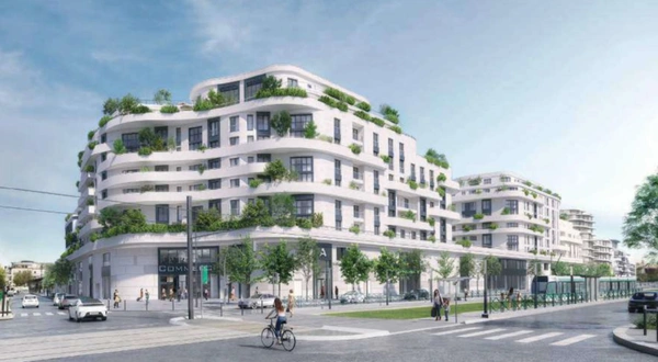 appartement T3 neuf à vendre COLOMBES 92, surface hab 60,79 m2 + balcon et terrasse 14,70 m2 + park s-sol