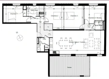 5-room apartment for sale ROUEN right (76) surface 127.16 m2 + terrace 27.40 m2 + 2 underground parking spaces.