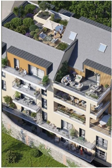 5-room apartment for sale ROUEN right (76) surface 127.16 m2 + terrace 27.40 m2 + 2 underground parking spaces.