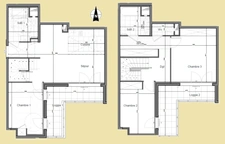 appt T4 neuf à vendre en Nue Propriété à SAINT CLOUD (92) surface habitable 96.37 m2 + 2 loggias + 2 parkings.