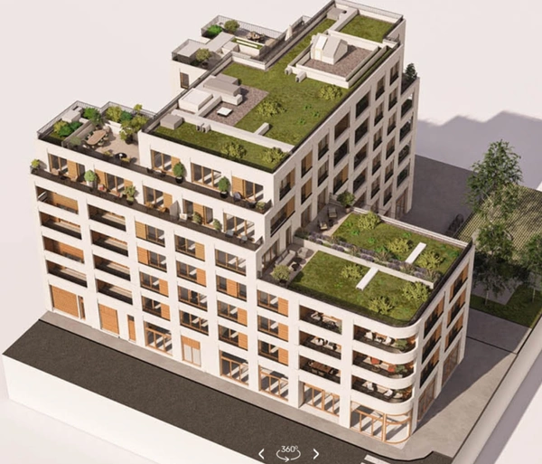 appartement T4 neuf à vendre PARIS 18e, surface habitable 87.40 m2 + loggia 7.80 m2