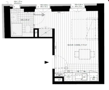 Studio neuf à vendre PARIS 19e, surface habitable 20.92 m2