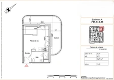 Studio neuf à vendre BOIS GUILLAUME 76230, surface habitable 26.73 m2 + balcon 18.56 m2