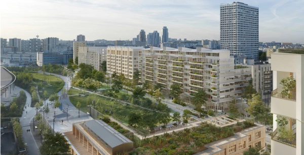 appartement T4 neuf à vendre PARIS 18e, surface hab 72.20 m2 + 3 balcons d'une surface totale de 13.90 m2