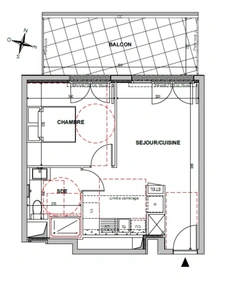 appartement T2 neuf à vendre COLOMBES (92), surface habitable 38,80 m2