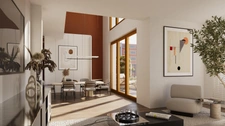 appartement T4 neuf à vendre PARIS 18e, surface habitable 87.40 m2 + loggia 7.80 m2