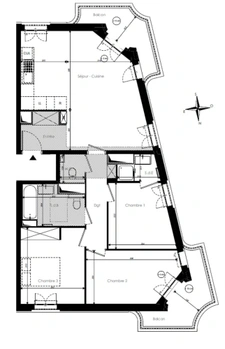 appartement neuf type T4 à vendre PANTIN (93), surface hab 78,03 m2 + 2 balcons 10,65 m2