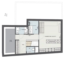 maison T6 neuve à vendre PARIS 19e, surface hab 101.02 m2 (pondérée 109) + jardin 24 m2, terrasses et s-sol.