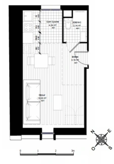STUDIO entièrement rénové à vendre CLICHY (92) surface habitable 23 m2 au 4e étage